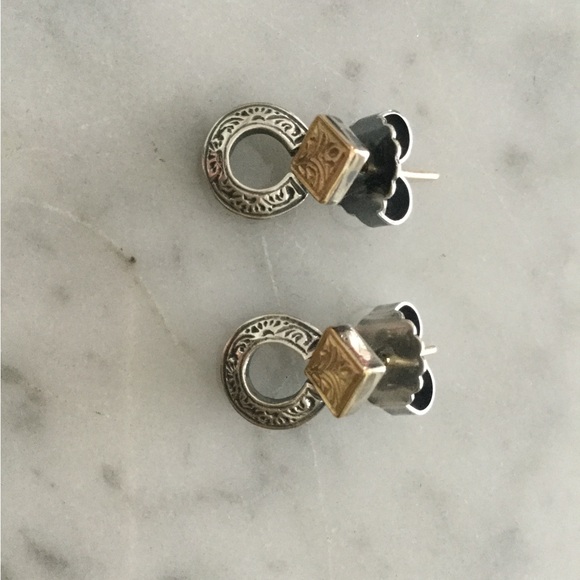 Konstantino Earrings, Sterling Silver and 18k Gold, studs - Picture 2 of 7
